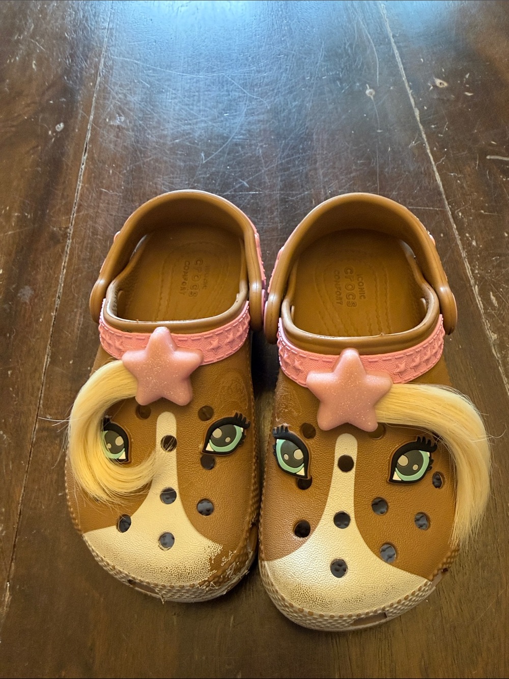 Horse crocs kids size 10 missing ears